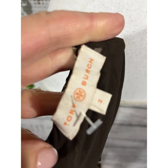 Tory Burch Blouse Tank size 2 Black Brown Cheetah Animal Sheer Cocktail Wedding - Picture 10 of 10